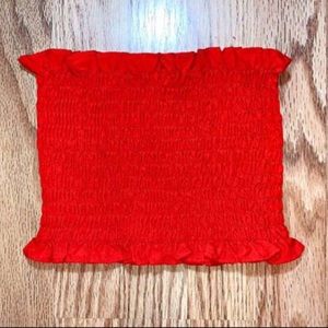 Red orange tube top